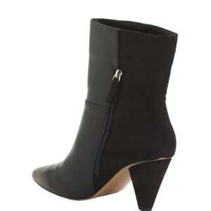 Eloquii Shoes |  Black Kase Suede Faux Leather Wide Ankle Boots | Size 9W